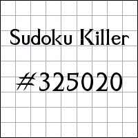 Sudoku Killer №325020