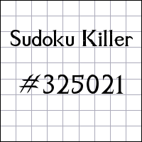 Sudoku Killer №325021