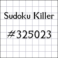 Sudoku Killer №325023