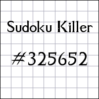 Sudoku Killer №325652