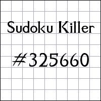 Sudoku Killer №325660