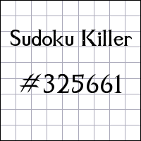 Sudoku Killer №325661