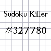Sudoku Killer №327780