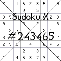Sudoku X №243465