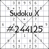 Sudoku X №244125