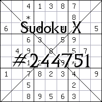 Sudoku X №244751