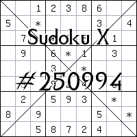 Sudoku X №250994