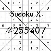 Sudoku X №255407