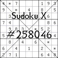 Sudoku X №258046