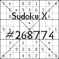 Sudoku X №268774