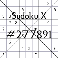 Sudoku X №277891