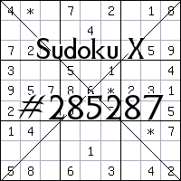 Sudoku X №285287