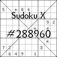 Sudoku X №288960