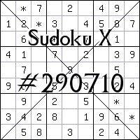 Sudoku X №290710