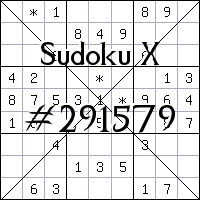 Sudoku X №291579