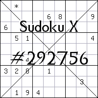Sudoku X №292756