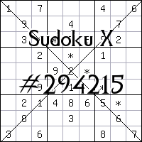Sudoku X №294215