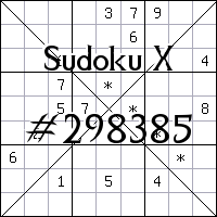 Sudoku X №298385