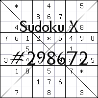 Sudoku X №298672