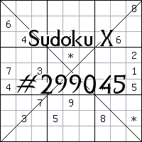Sudoku X №299045