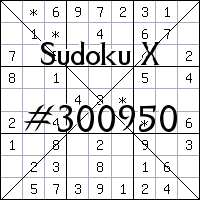Sudoku X №300950