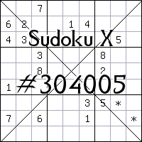 Sudoku X №304005