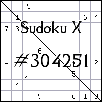 Sudoku X №304251