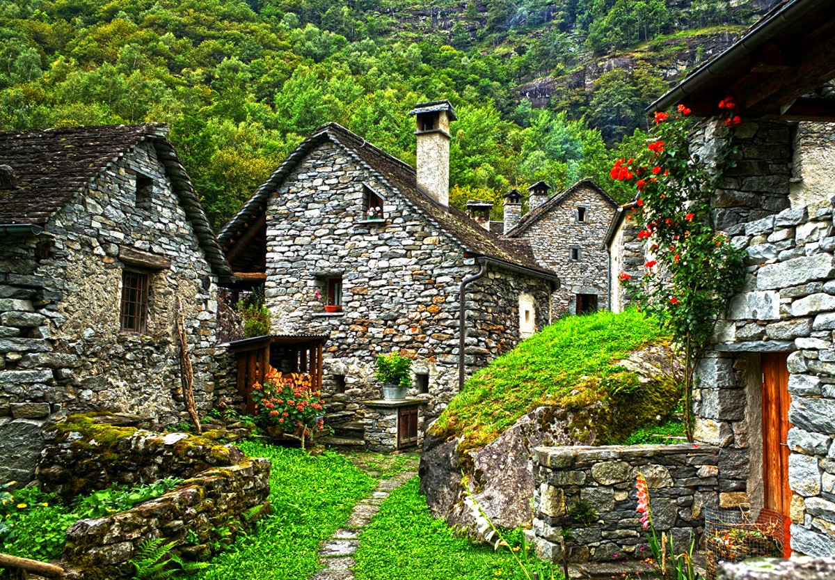 Jigsaw Puzzle Alpine village