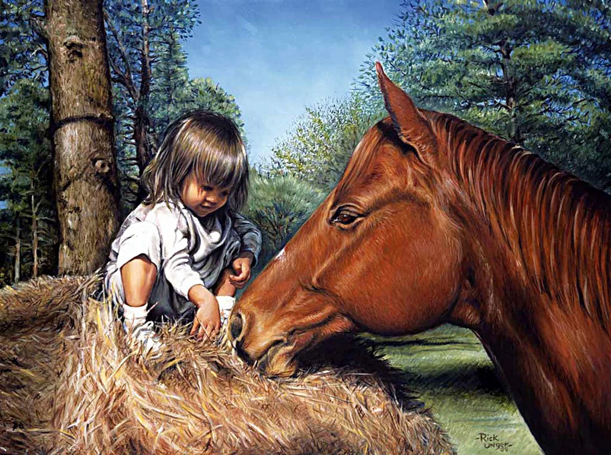 Девочка и конь