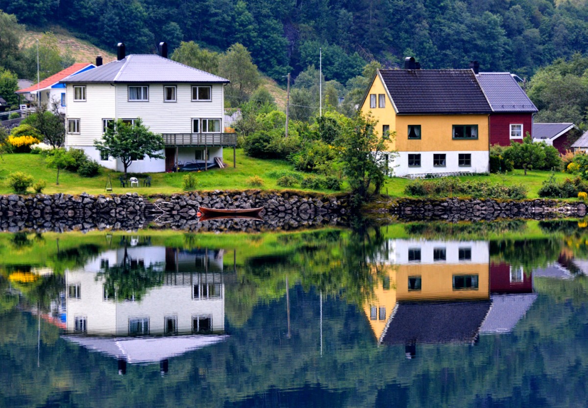 Jigsaw Puzzle fjord mirror
