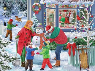 Jigsaw Puzzle «Snowman outfit»