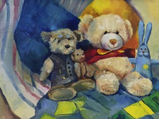 Jigsaw Puzzle «Still life with a soft toy»