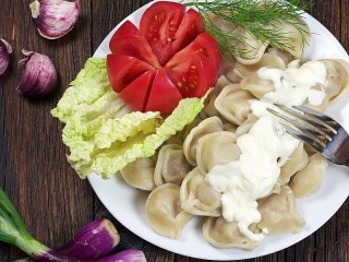 Jigsaw Puzzle «Ravioli and vegetables»