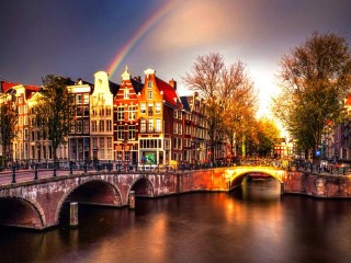Jigsaw Puzzle «Rainbow over Amsterdam»