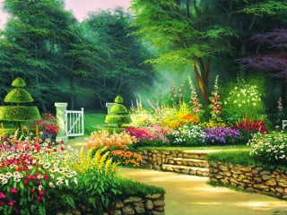 Jigsaw Puzzle «Blooming garden»